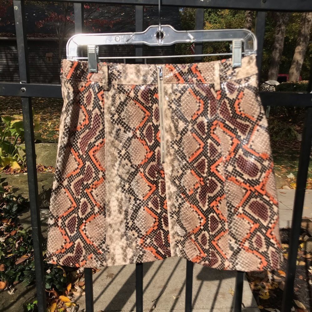 4Sienna Royce Faux snakeskin hi-rise skirt - Picture 4 of 5